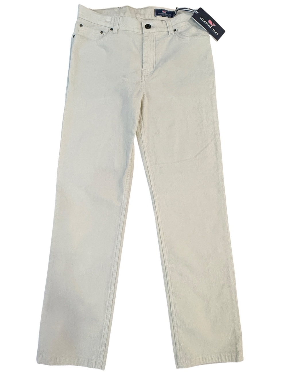 Vineyard Vines Boys' Corduroy 5 Pocket Pants Size 16 Stretch NWT Stone Cream